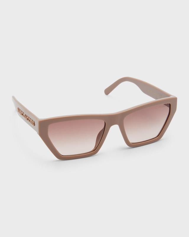 Womens 55MM Rectangle Logo Sunglasses Product Image