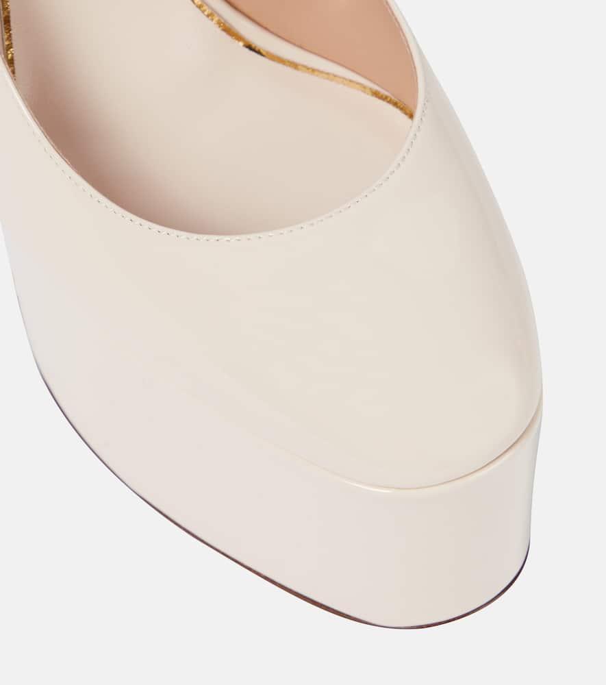 VALENTINO GARAVANI Tan-go 155mm Platform Pumps In White Product Image