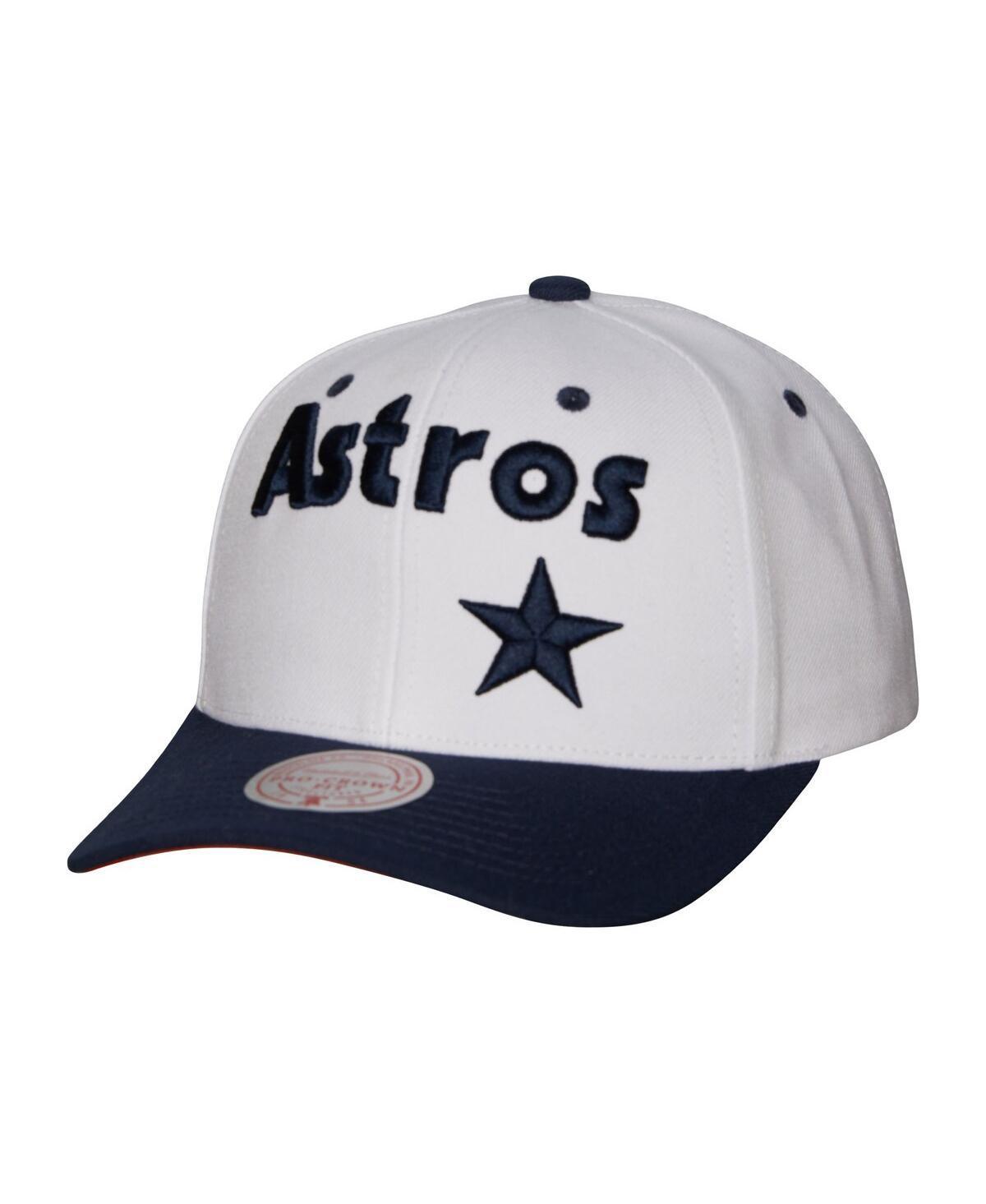 Mens Mitchell & Ness White Houston Astros Cooperstown Collection Pro Crown Snapback Hat Product Image