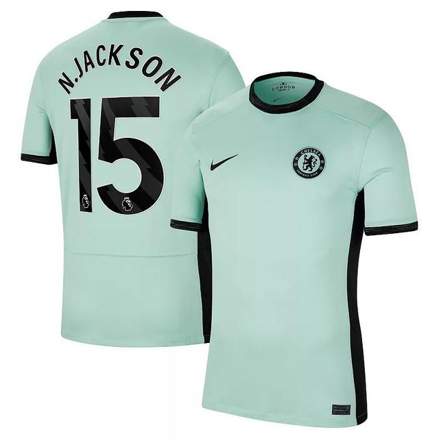 Mens Nike Nicolas Jackson Mint Chelsea 2023/24 Third Stadium Replica Player Jersey Product Image