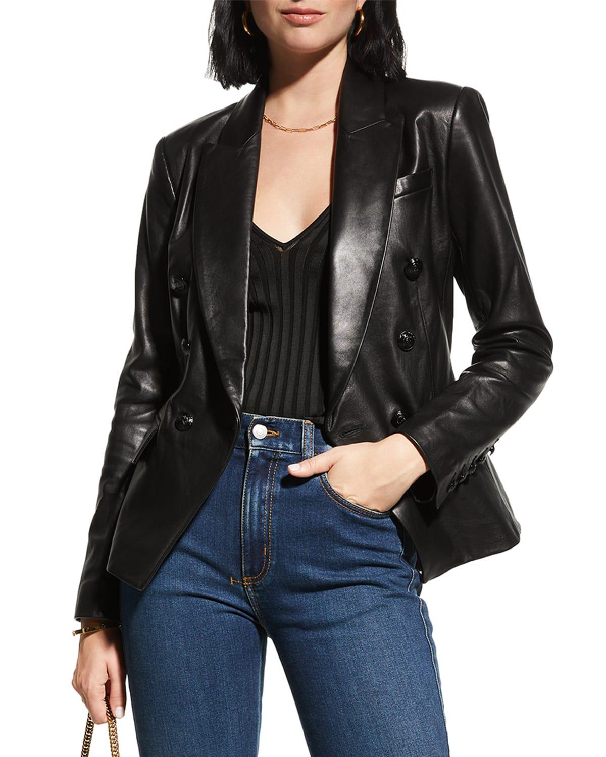 Womens Kenzie Cotton-Blend Double-Breasted Blazer Product Image