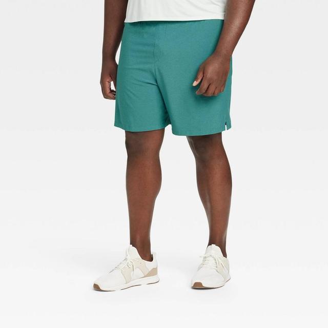 Mens Big Woven Shorts 8 - All In Motion Teal Blue 3XL Product Image