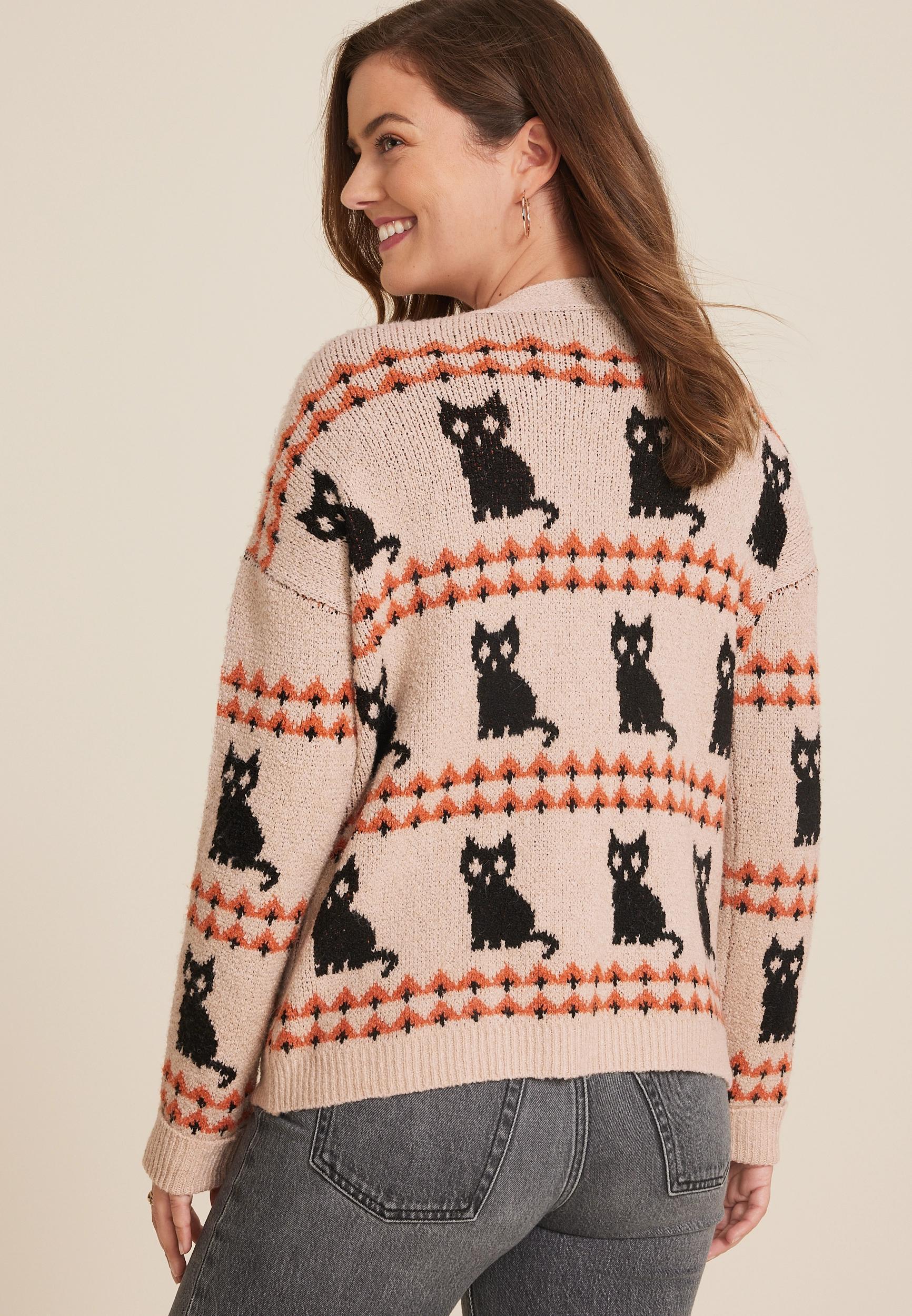 Cat Long Sleeve Cardigan Product Image