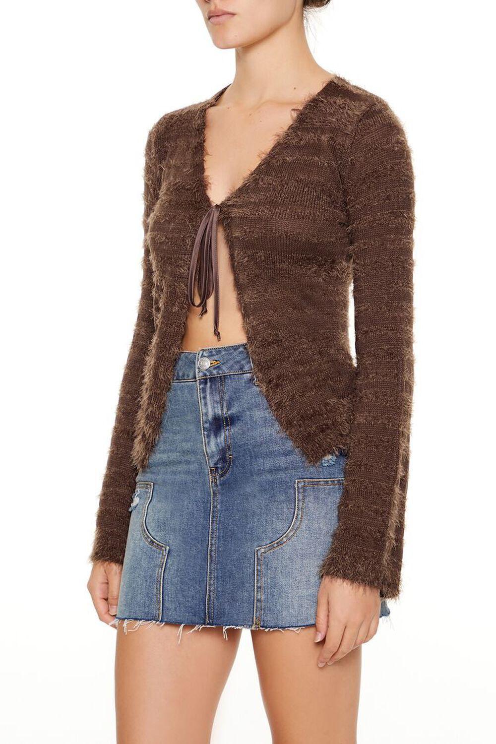 Fuzzy Knit Cardigan Sweater | Forever 21 Product Image