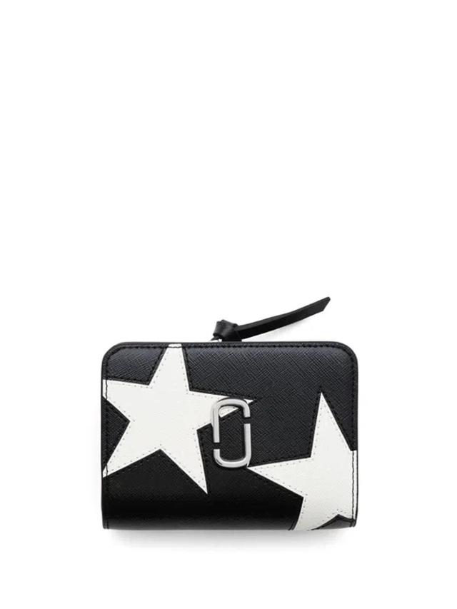 MARC JACOBS The Star Patchwork Utility Snapshot Mini Wallet In Black Product Image