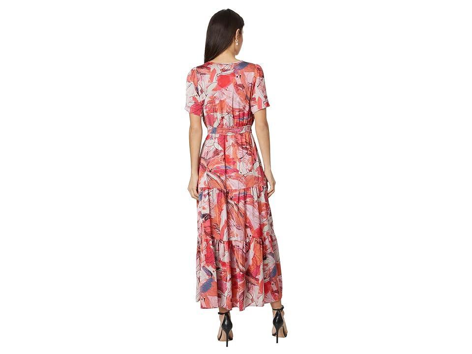 Womens Scribble Bouquet-Printed Midi-Dress Product Image