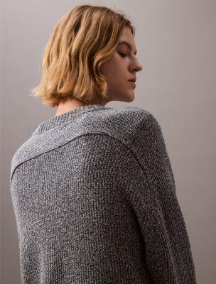 Cotton Relaxed Crewneck Sweater Product Image