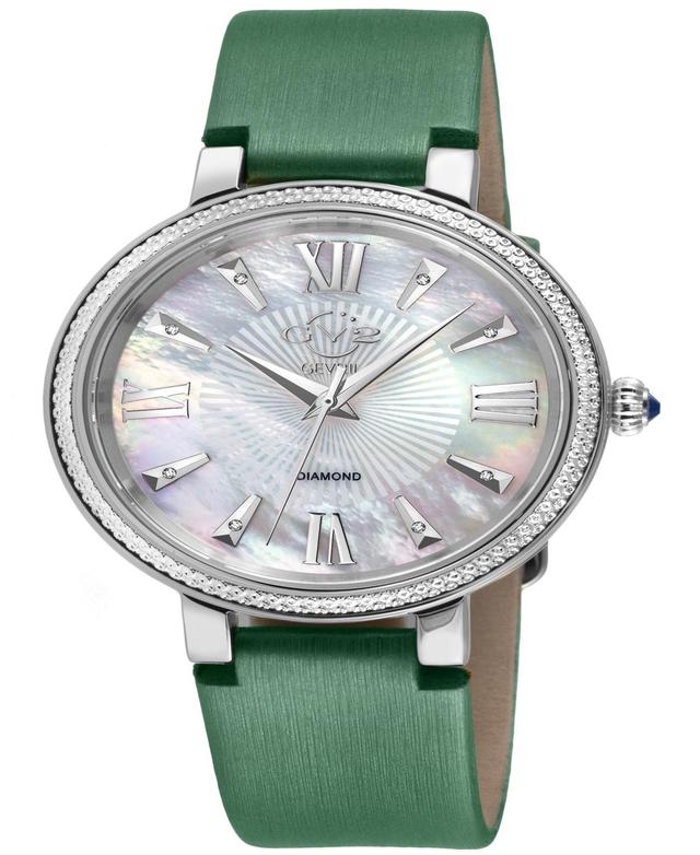 GV2 by Gevril Womens Genoa Green Leather Watch 36mm Product Image