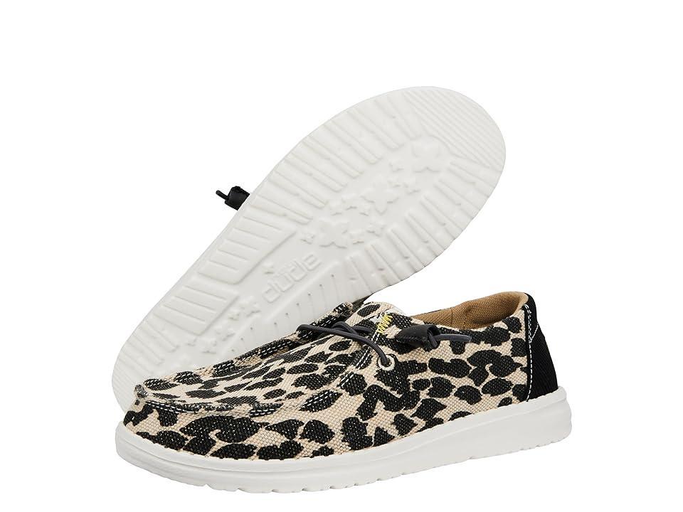 Hey Dude Wendy Leopard Grey) Women's Shoes Product Image