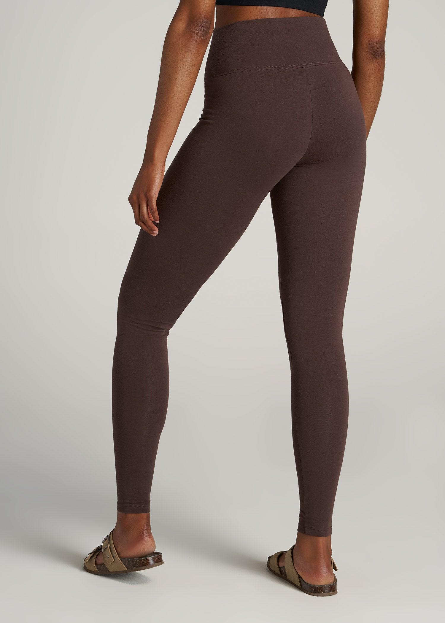 Women's Tall Cotton Leggings in Chocolate Product Image