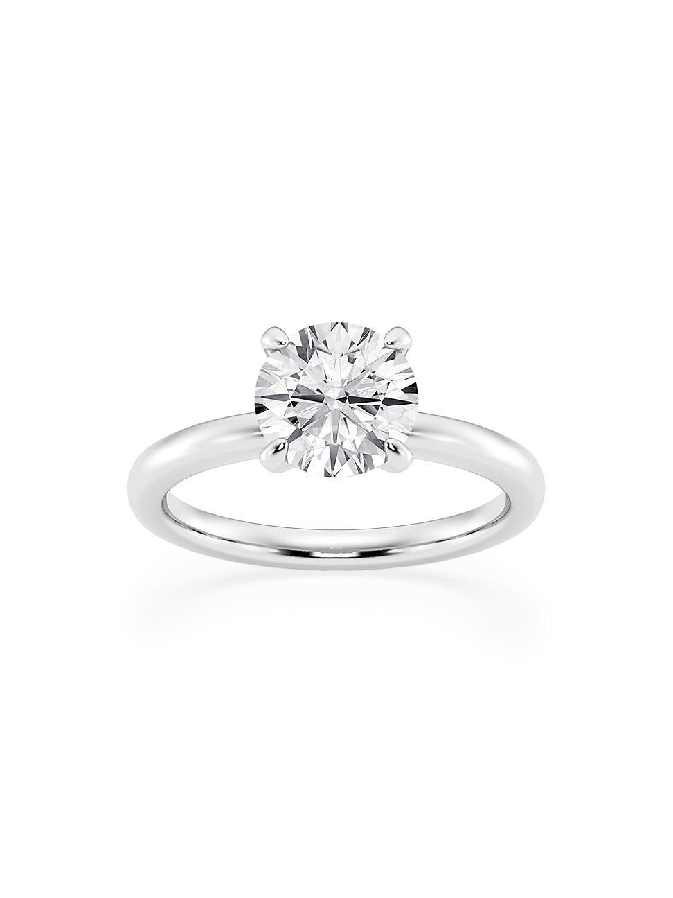 Womens 14K White Gold & Round Lab-Grown Diamond Solitaire Ring/1.00-5.00 TCW Product Image