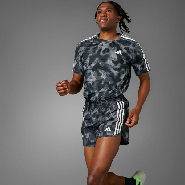 Own the Run 3-Stripes Allover Print Shorts Product Image