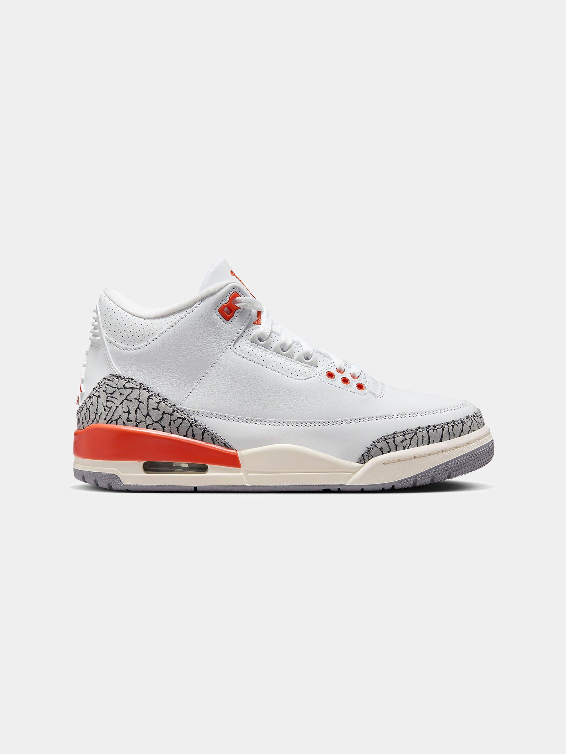 Women's Air Jordan 3 Retro (WHITE/COSMIC CLAY-SAIL-CEMENT GREY) Female Product Image