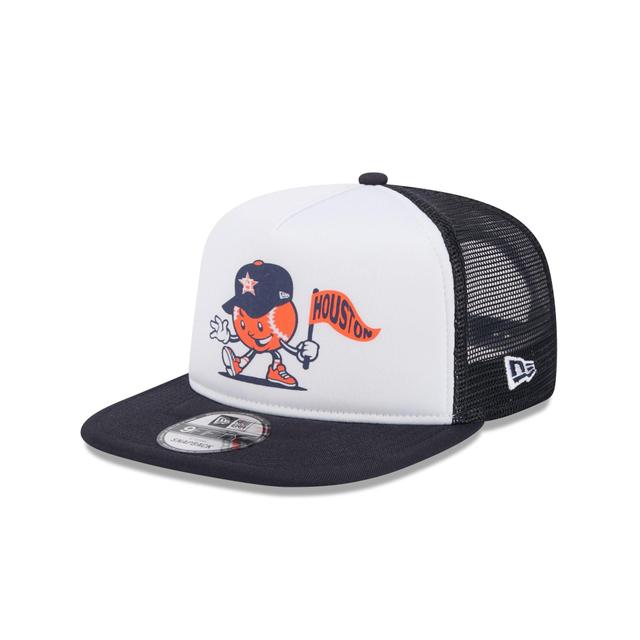 Houston Astros Court Sport 9FIFTY A-Frame Trucker Hat Male Product Image