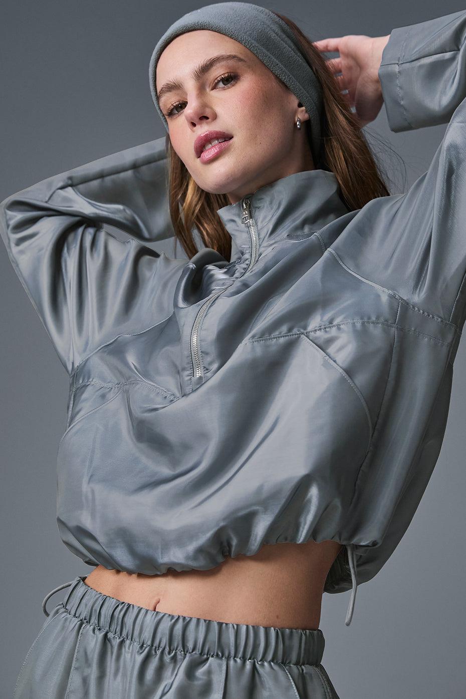 Cropped Afterglow Pullover - Steel Grey Product Image