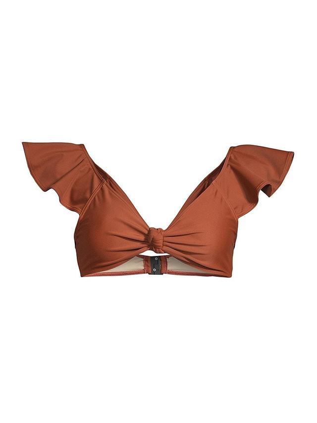 Womens Orelia Flutter-Sleeve Bikini Top Product Image