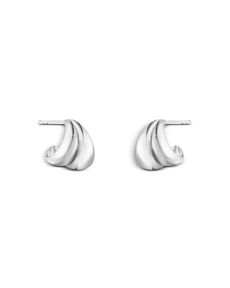 Georg Jensen Sterling Silver Curve Huggie Hoop Earrings Product Image