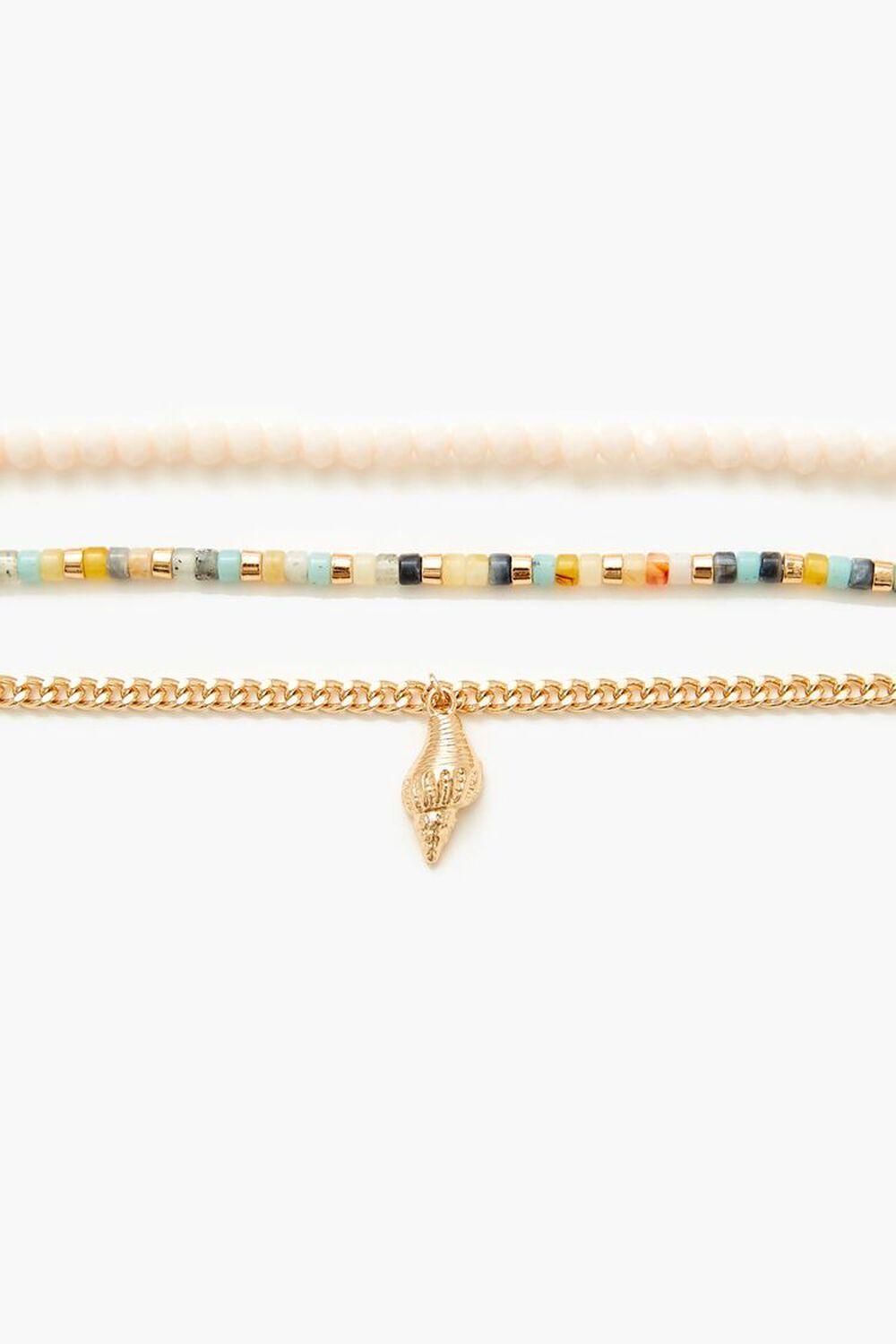 Beaded Seashell Bracelet Set | Forever 21 Product Image