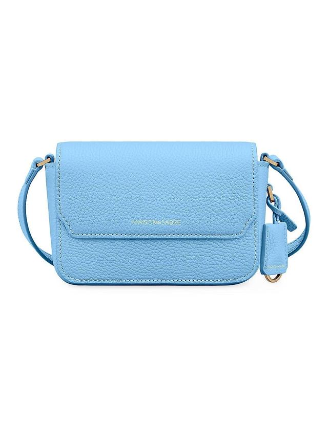 Womens Micro Leather Flap Bag Product Image