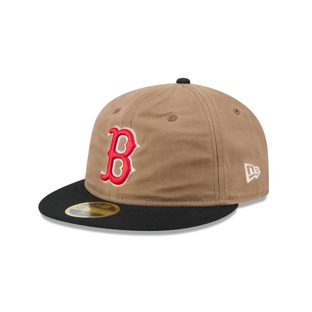 Boston Red Sox Wax Canvas Retro Crown 59FIFTY Fitted Hat Male Product Image