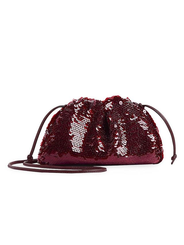 The Mini Pouch Sequin Crossbody Bag In 2263 Dark Barolo/barolo-g Product Image