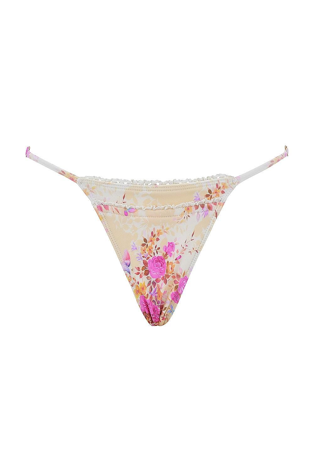 Toulouse Floral Print Ruffle Trim Bikini Bottom Product Image