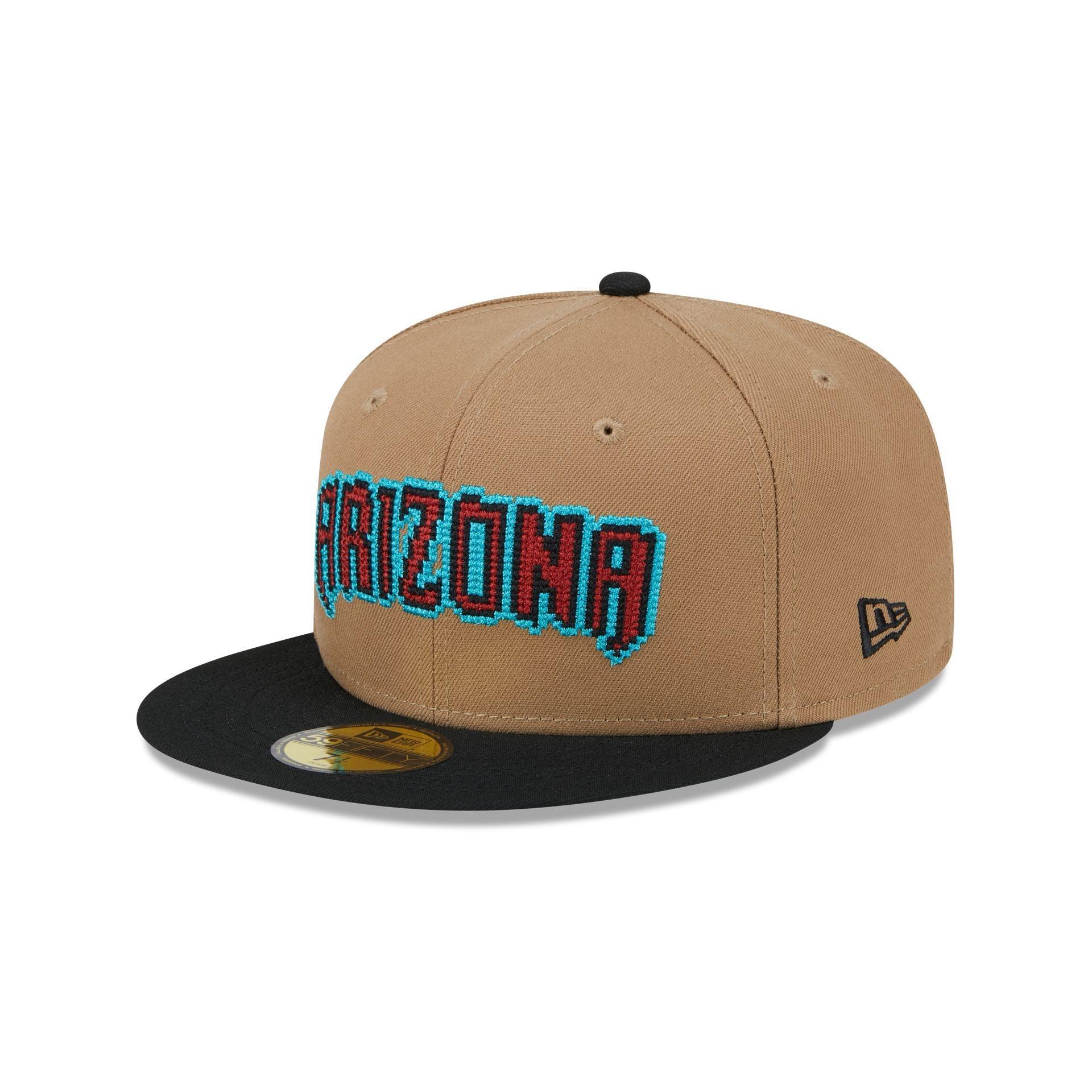 Arizona Diamondbacks Classic 8-Bit Wordmark 59FIFTY Fitted Hat Male Product Image