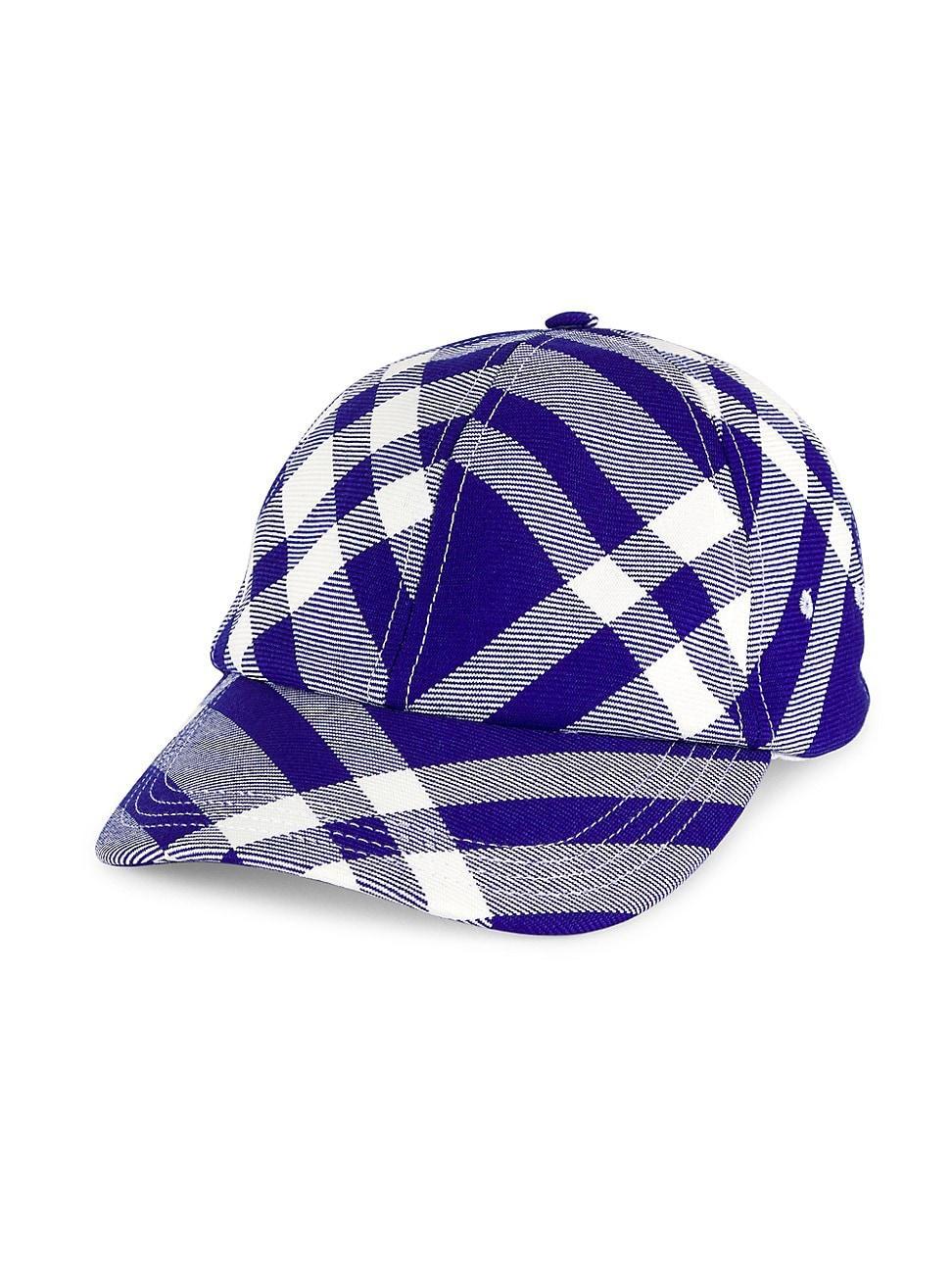 Mens Check Baseball Cap Product Image