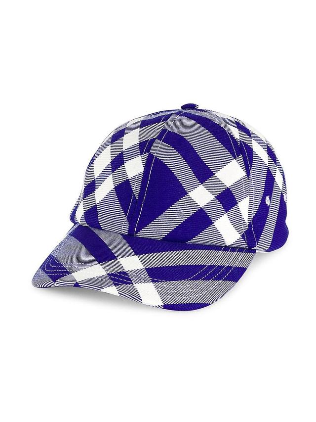 Mens Check Baseball Cap Product Image