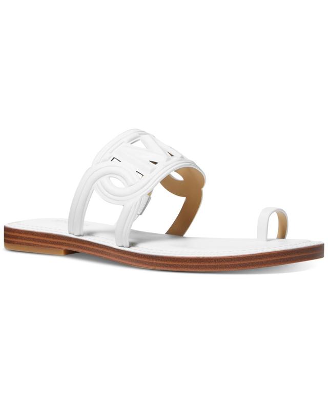 Michael Michael Kors Womens Alma Logo-Strap Flat Sandals Product Image