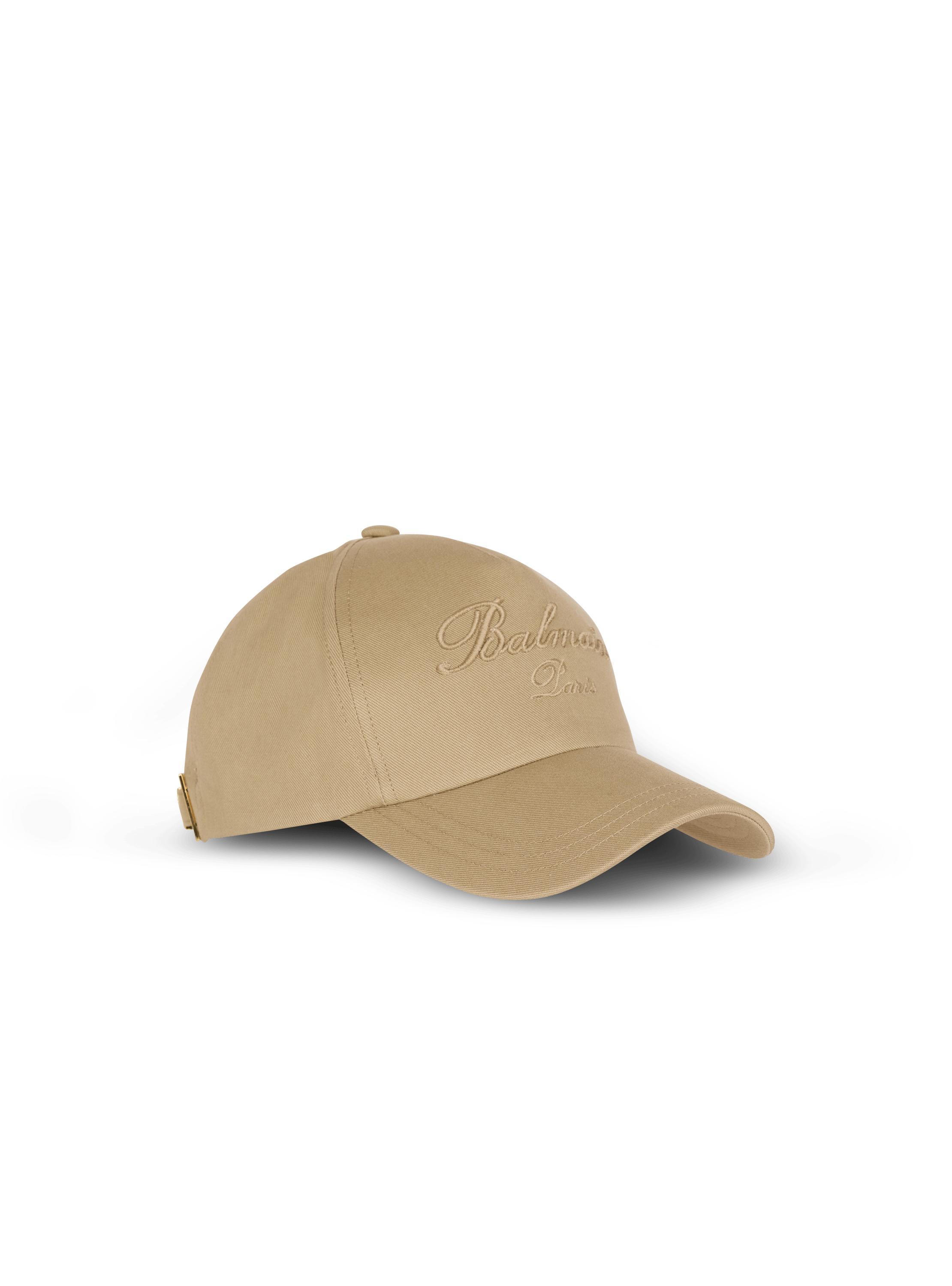 Cotton cap with Balmain Signature embroidery Product Image