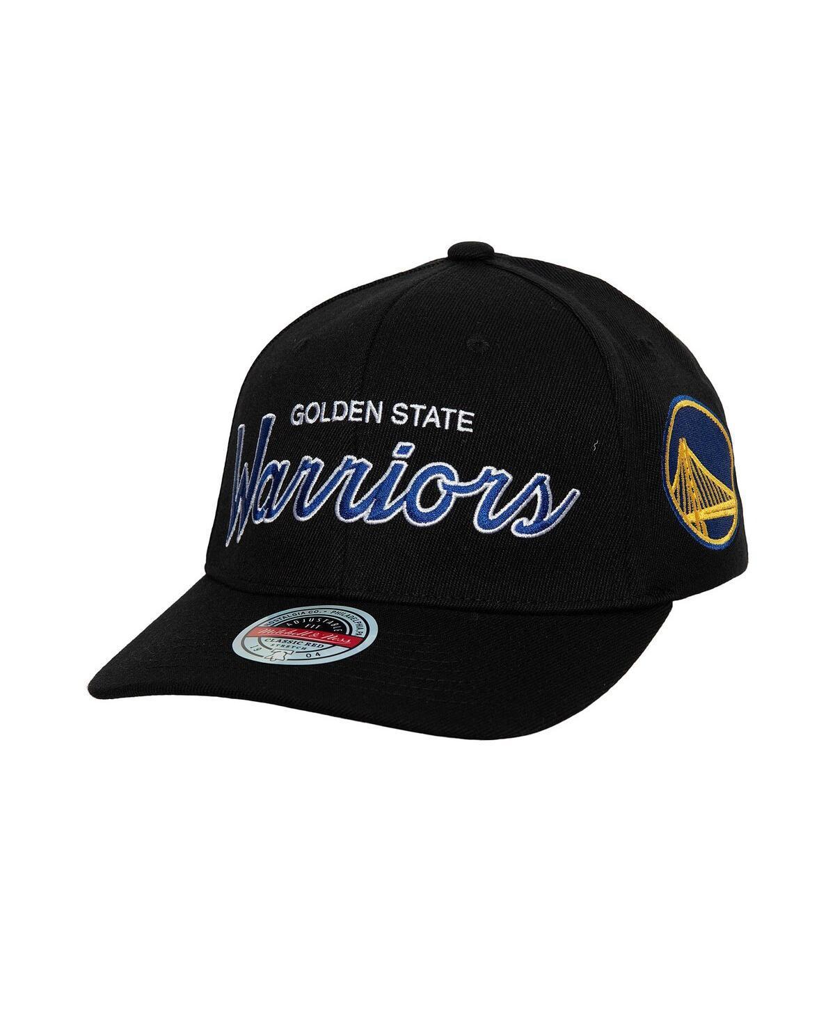 Mens Mitchell & Ness Black Golden State Warriors Mvp Team Script 2.0 Stretch-Snapback Hat Product Image