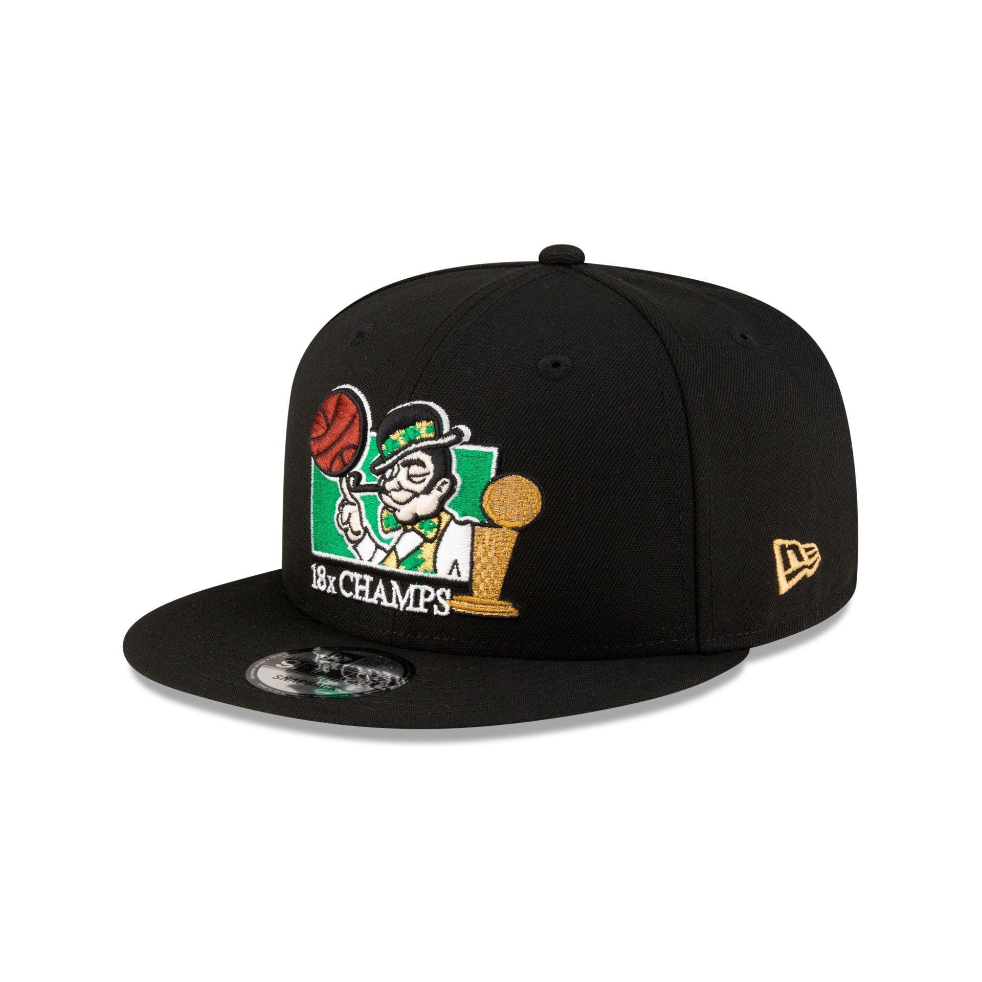 Boston Celtics 18x Champs Lucky Black 9FIFTY Snapback Hat Male Product Image