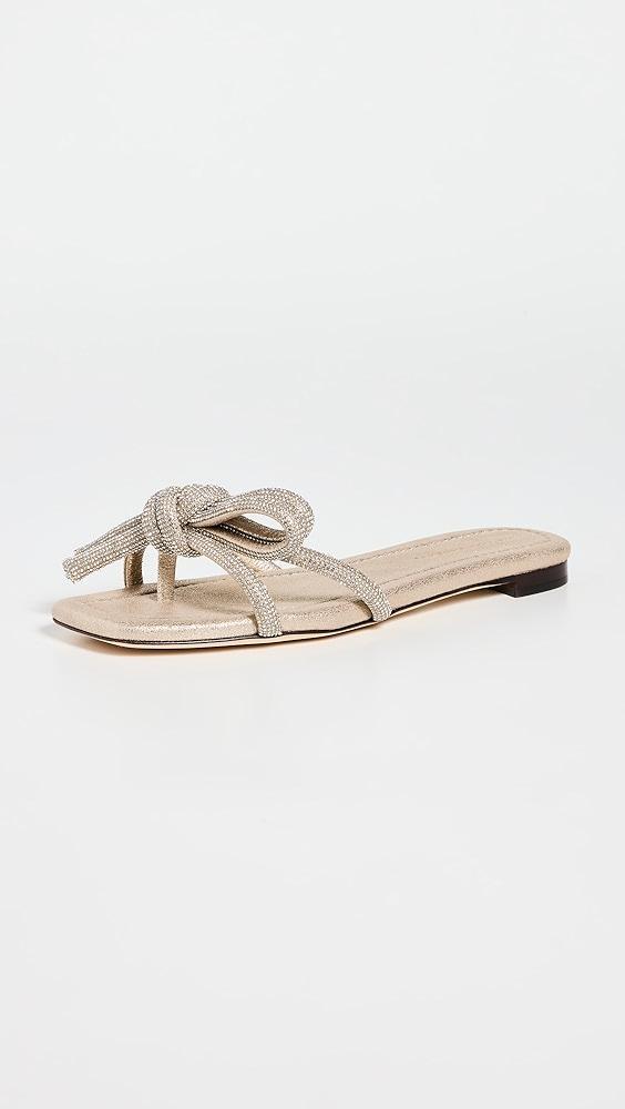 Loeffler Randall Hadley Leather Bow Flat Sandals | Shopbop Product Image