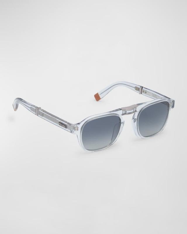 Mens Polarized Acetate Square Sunglasses Product Image