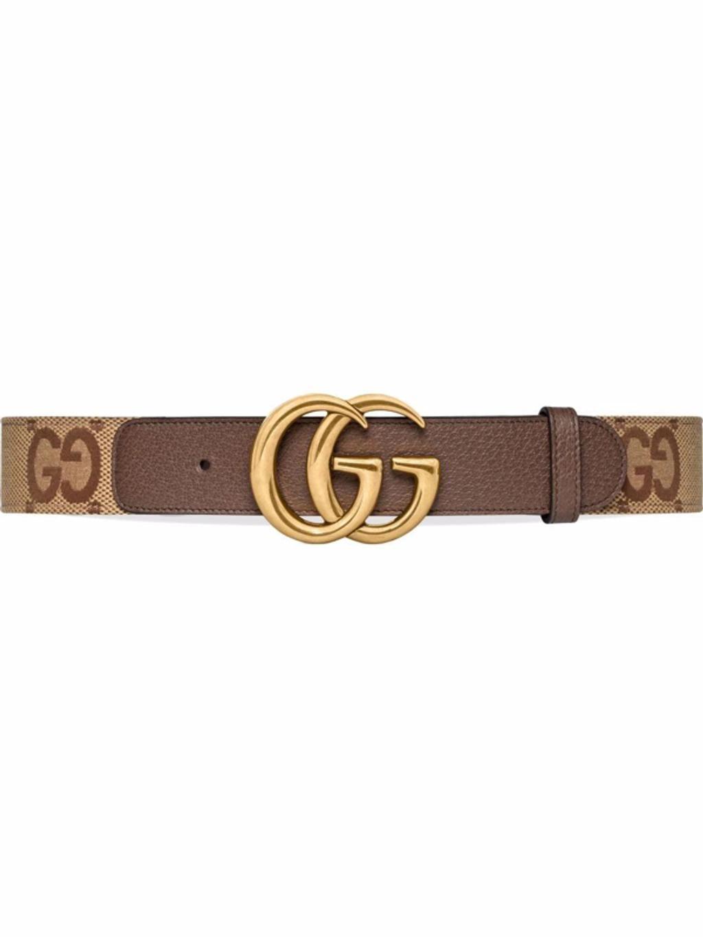 Wide Gg Marmont Jumbo Belt 4cm In Brown Product Image