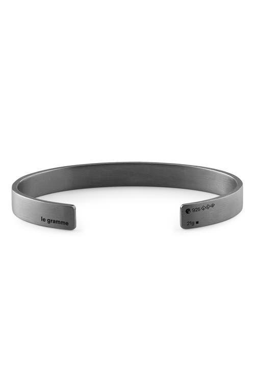 le gramme Mens 21G Brushed Sterling Silver Cuff Bracelet Product Image