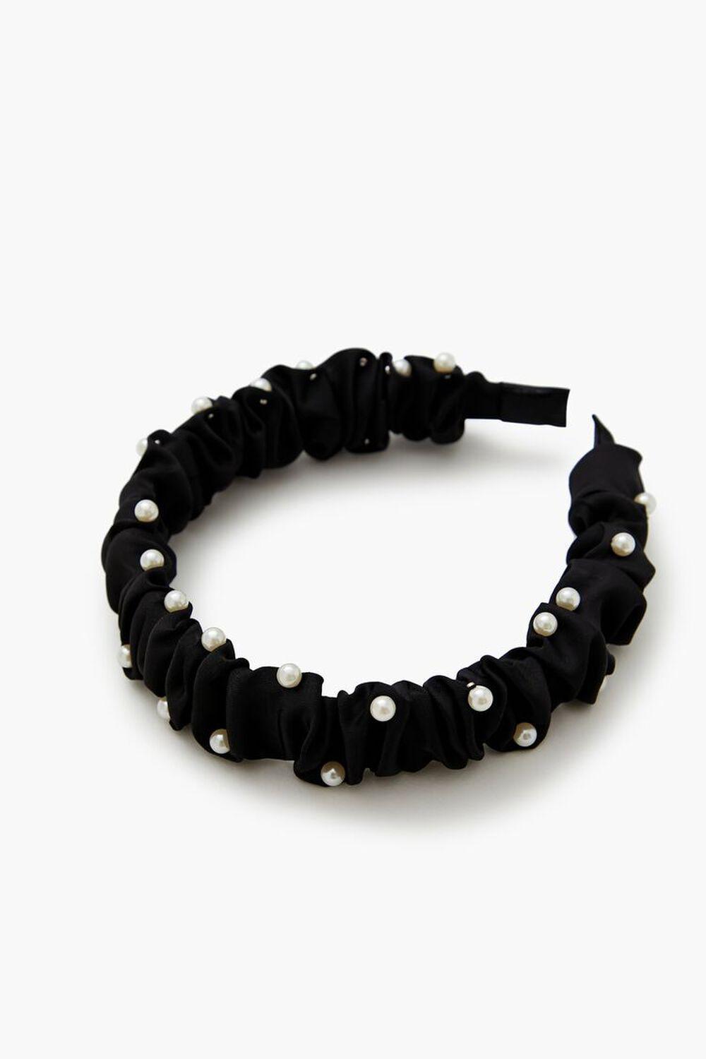 Ruched Faux Pearl Headband | Forever 21 Product Image