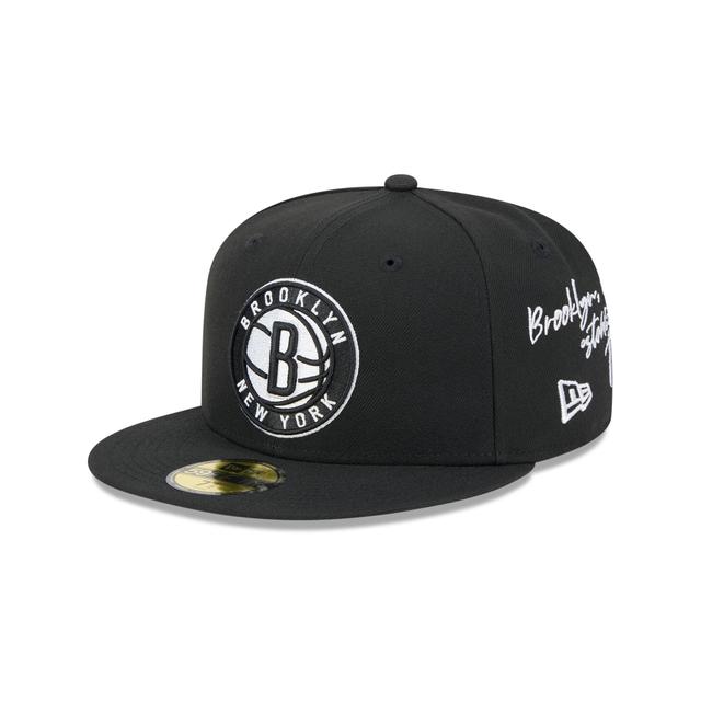 Brooklyn Nets Team Verbiage 59FIFTY Fitted Hat Male Product Image