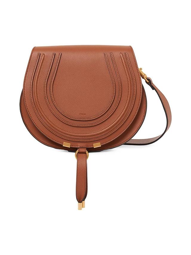 Womens Marcie Leather Saddle Bag Product Image