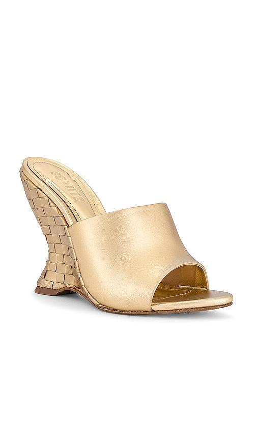 Schutz Aprill (Ouro Claro) Women's Sandals Product Image