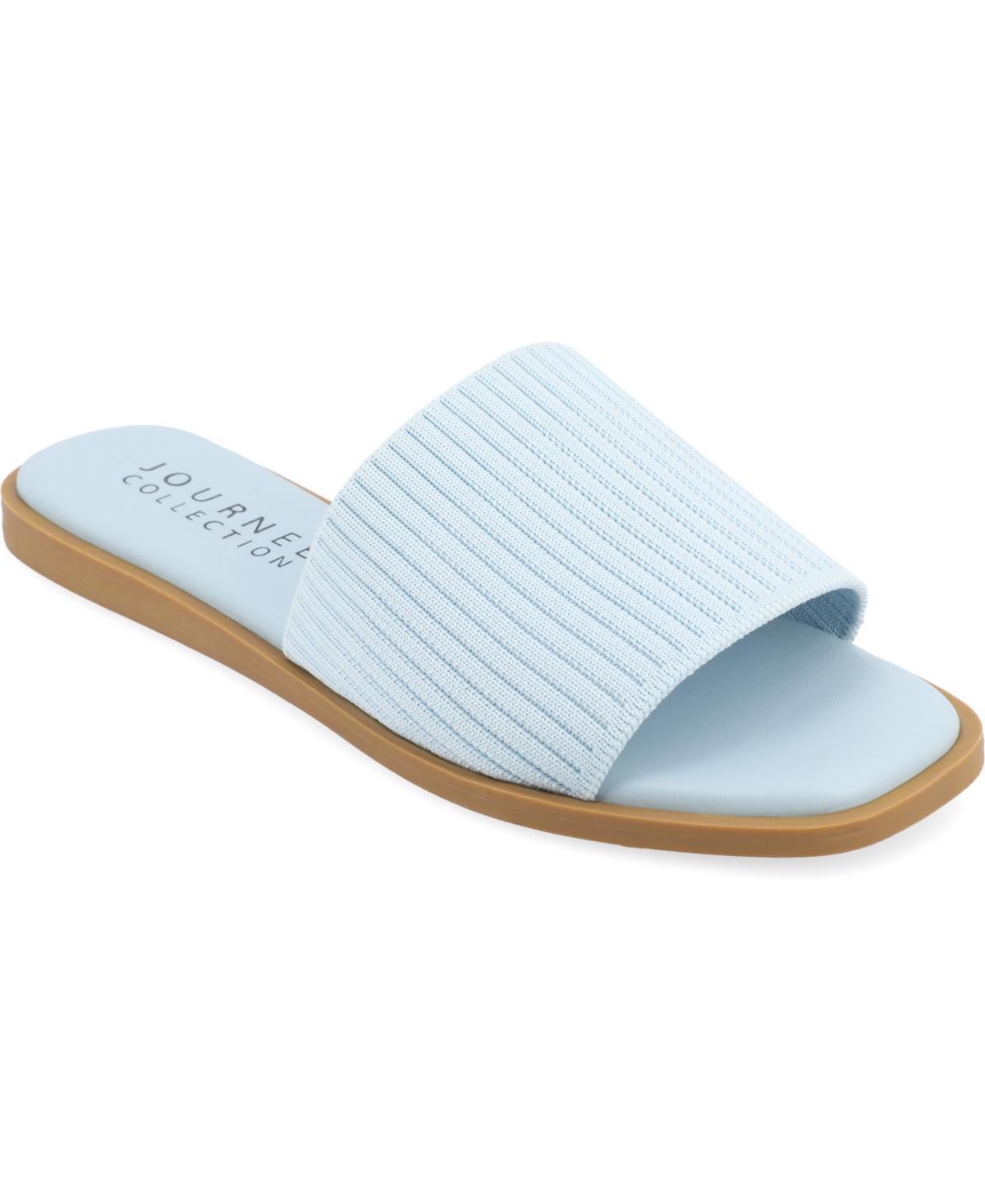 Journee Collection Womens Prisilla Single Band Slide Flat Sandals Product Image