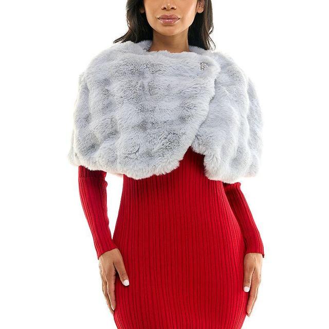 Womens Nina Leonard Faux Fur Caplet Product Image