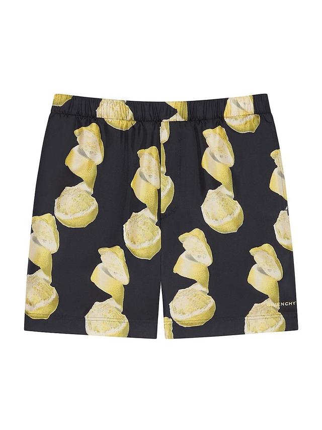 Mens Long Printed Swim Shorts Product Image