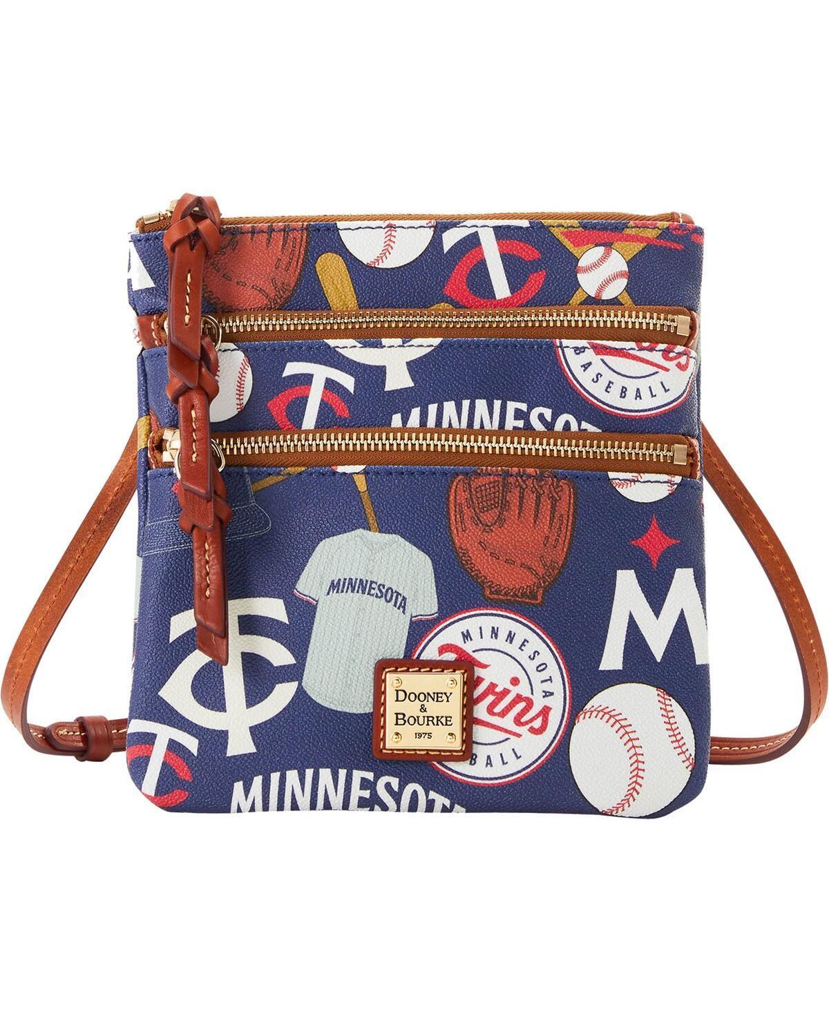 Womens Dooney & Bourke Minnesota Twins Game Day Triple Zip Crossbody Purse Product Image