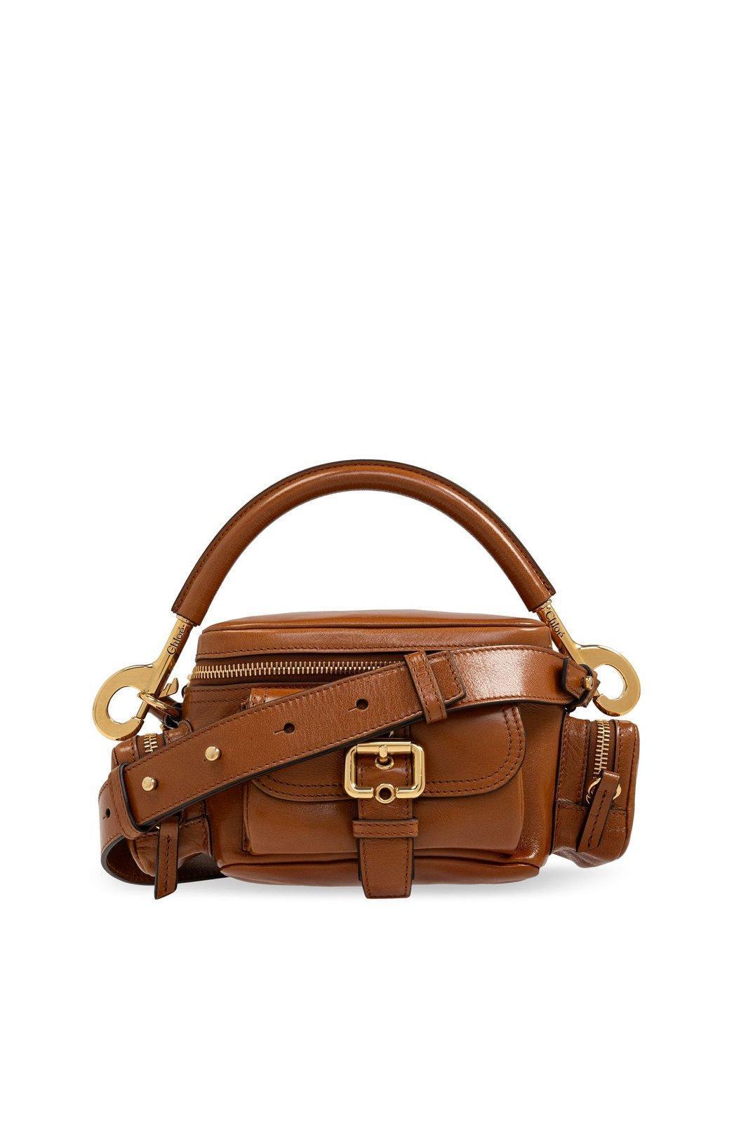 Petit Sac Camera Bag En Cuir Souple Femme Brun Taille Onesize 100% Bubalus Bubalis, Farmed, Coo Ital In Brown Product Image