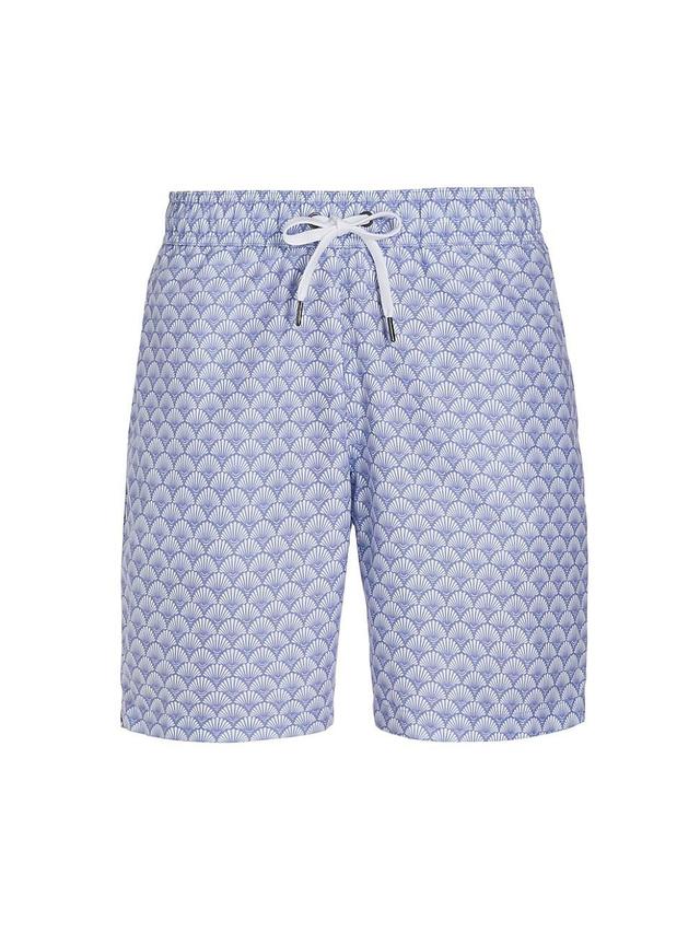 Mens COLLECTION Geometric Fan Swim Trunks Product Image