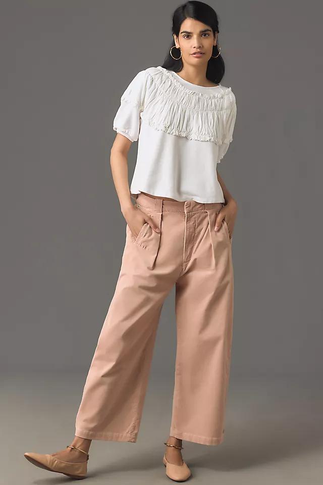 By Anthropologie Tie-Back Ruched Blouse Product Image