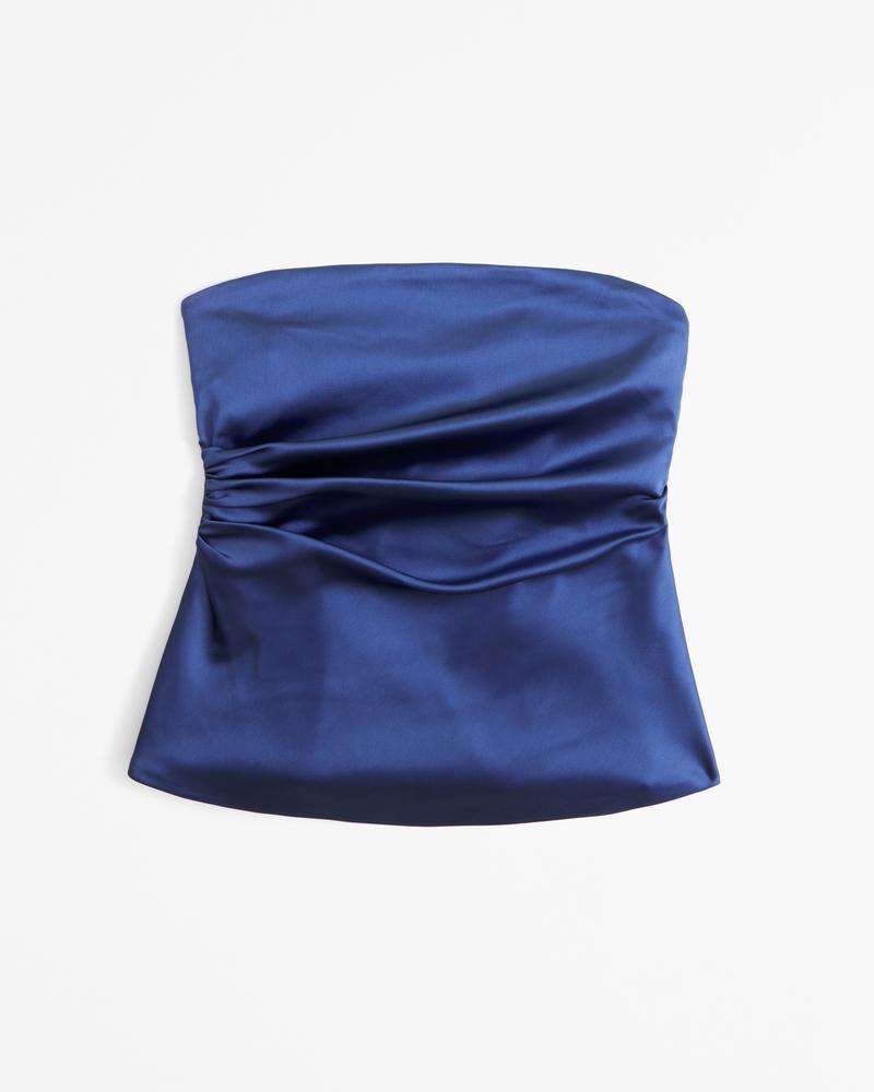 Long-Length Satin Tube Top Product Image