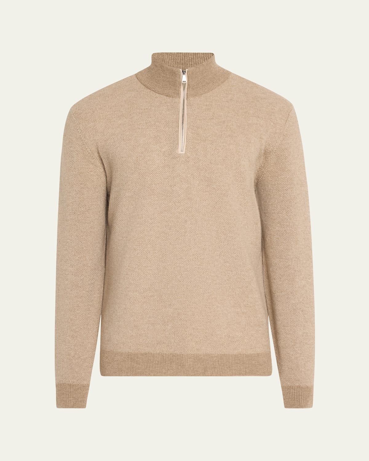 Mens Cashmere Half-Zip Sweater Product Image